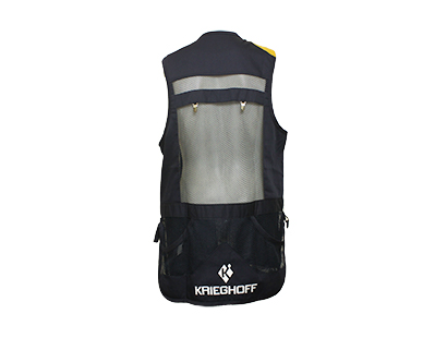 Shooting Vest by Castellani, Blue Fabric Pad, RH