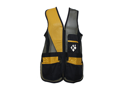 Shooting Vest by Castellani, Leather Pad, RH