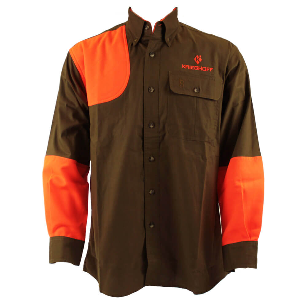 Krieghoff Long Sleeve Men’s Hunting Shirt, Brown/Orange