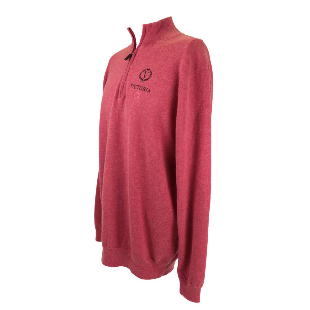 “Winsley” 1/4 Zip Pink Sweater, Victoria, by Club Interchasse