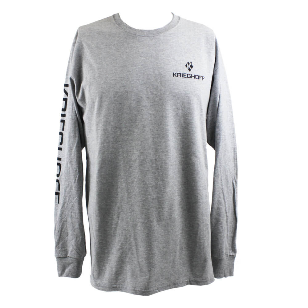 Krieghoff Long Sleeve T-Shirt, Athletic Grey – Small and Large Only