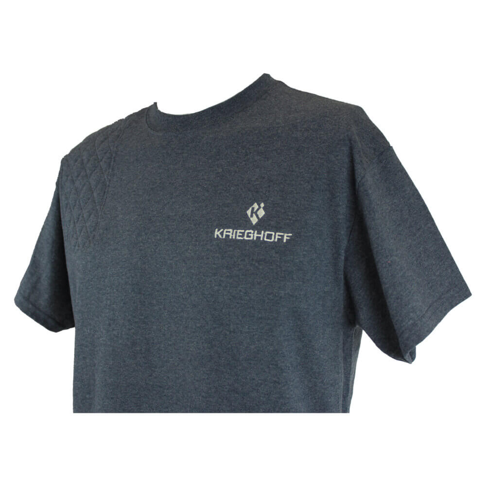 Krieghoff Short Sleeve Shooting T-Shirt, Heather Navy, Right Handed